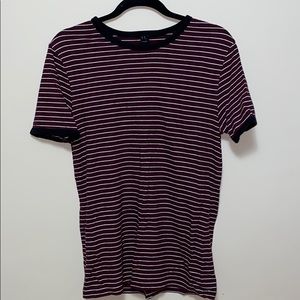 Maroon striped top